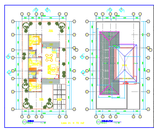 Architecture house plan ground floor drawing is given in AutoCAD