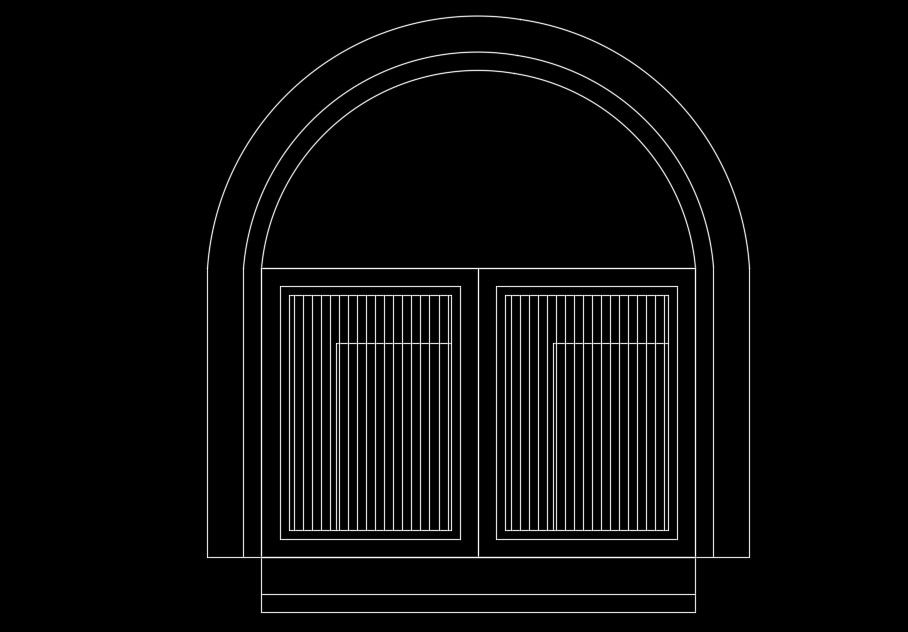 Arch model window drawing
