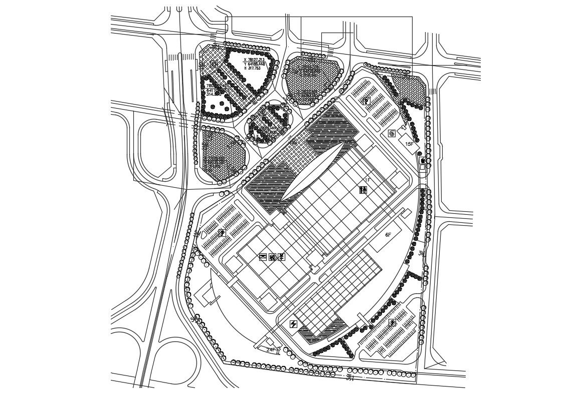 Area Design Landscape Plan AutoCAD Drawing