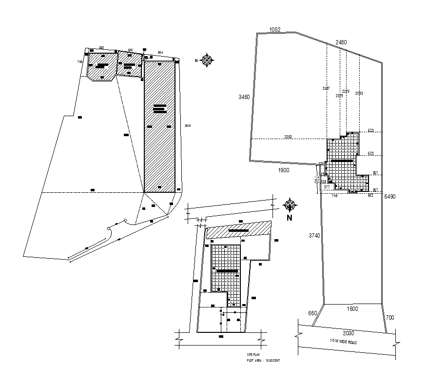 Area site plan detail 2d view layout autocad file