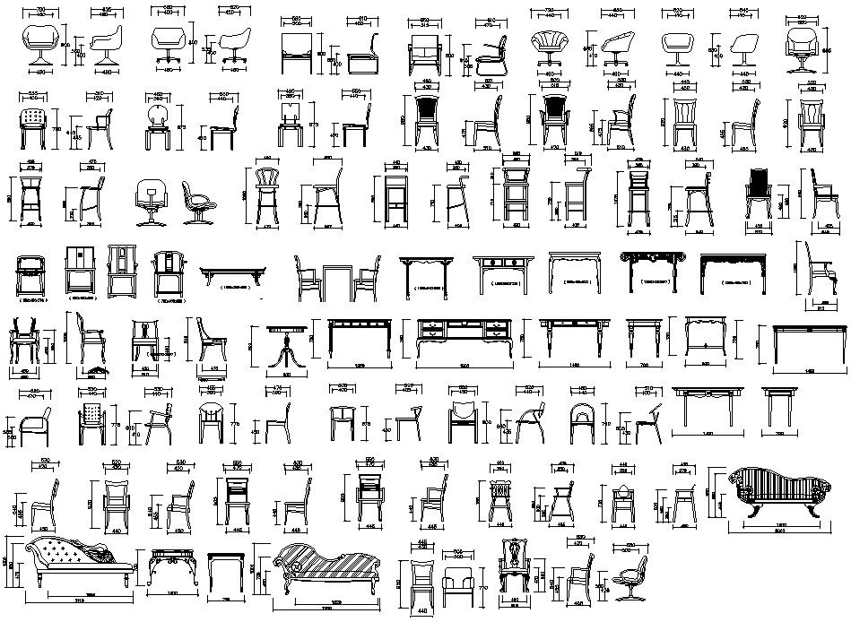Armchair Furniture AutoCAD Drawing File for Interior Design