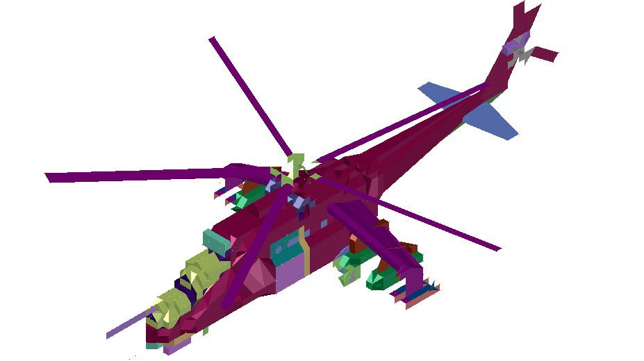 Army Chopper 3d model Vehicle CAD Blocks