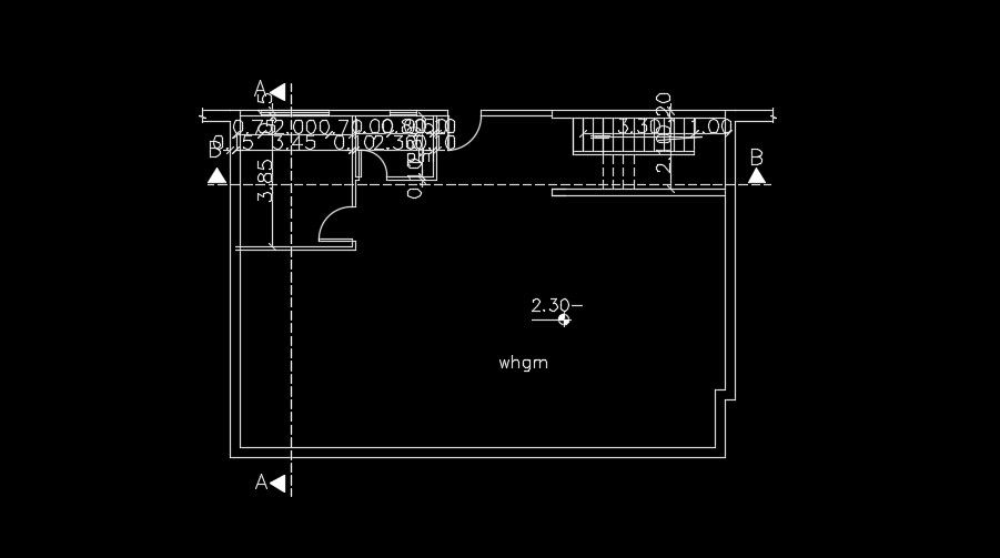 A roof layout of the 15x11m house plan