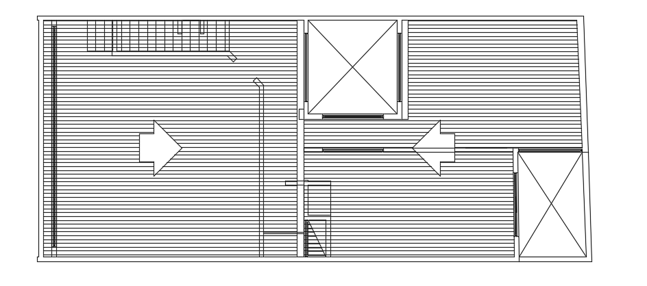 A roof layout of the 17x8m house plan cad drawing is given in this file