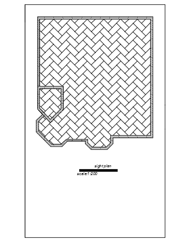 A roof layout of the 18x18m house plan cad drawing is given