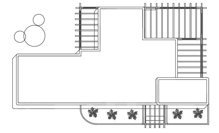 Roof Layout Plan of 20x12m Residential House in AutoCAD Format