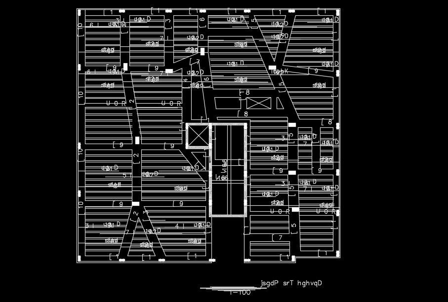 A roof layout of the 22x22m house plan