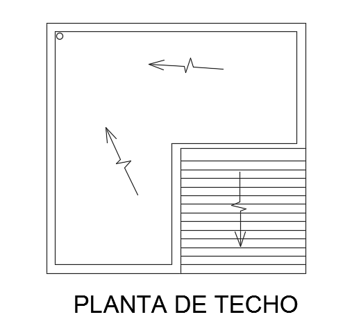 A roof layout of the 6x6m bungalow house plan AutoCAD model is given in this file