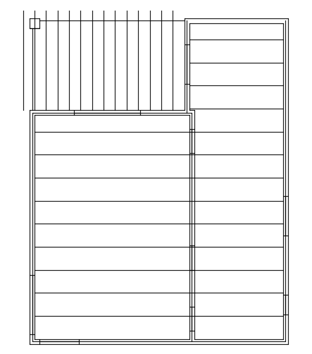 A roof layout of the 8x10m house plan is given in this model