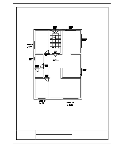 A roof view of the 11x15m architecture house plan 2d AutoCAD DWG drawing