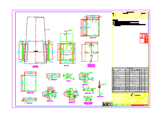 Arrangement & detail of the spade plate for the stack
