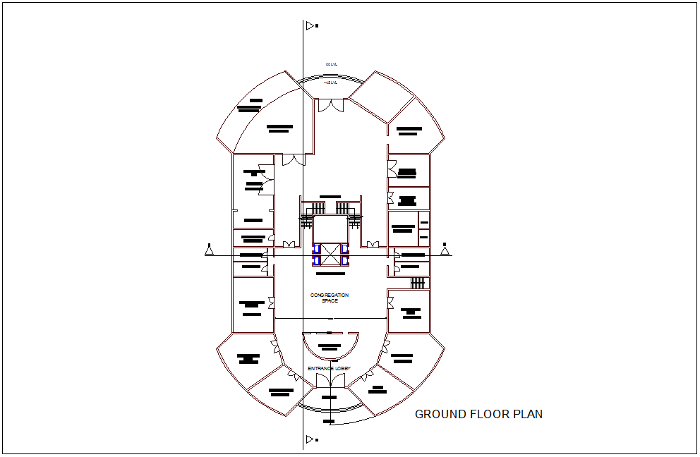 Art and heritage museum ground floor plan dwg file 