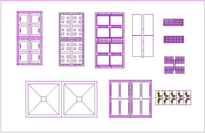 Artifacts sale area of door and window view dwg file