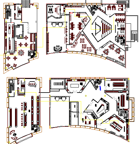 Arts education academy floor plan architecture layout dwg file