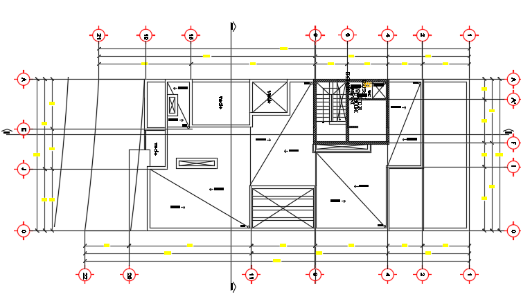 A sanitary layout of the 24x10m architecture two story roof floor house plan
