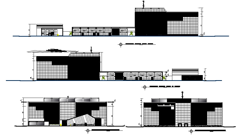 A section view of 168x80m mercedes indacochea school plan is give in this Autocad drawing file.Download now.