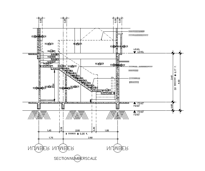 A section view of 16x24m restaurant plan is given in this Autocad drawing file. Download now.