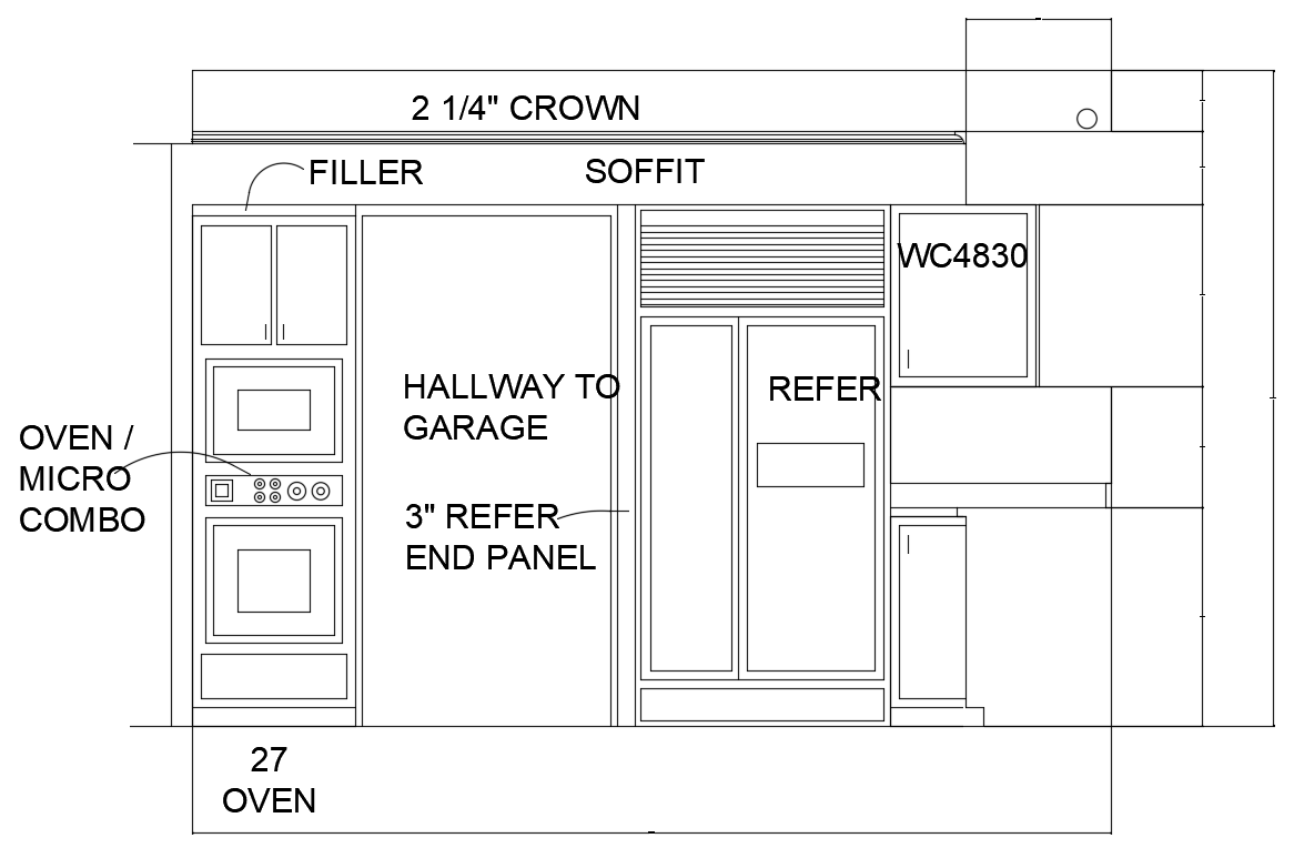 A section view of 36’x22’ house plan of kitchen shelf detail drawing is given in this AutoCAD model. Download now.
