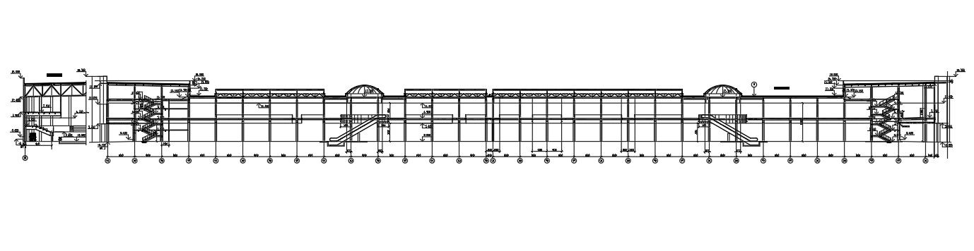 A section view of 43x25m office building is given in this Autocad drawing file. Download the Autocad file now.