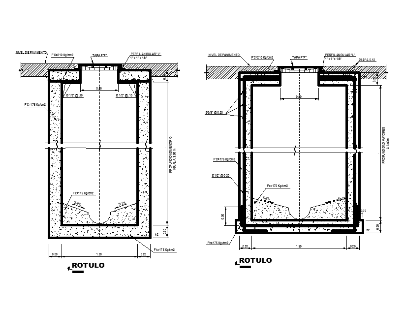 A section view of Mailbox plan is given in this Autocad drawing file. Download now.