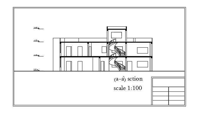 A section view of the 10x21m house building is given in this file