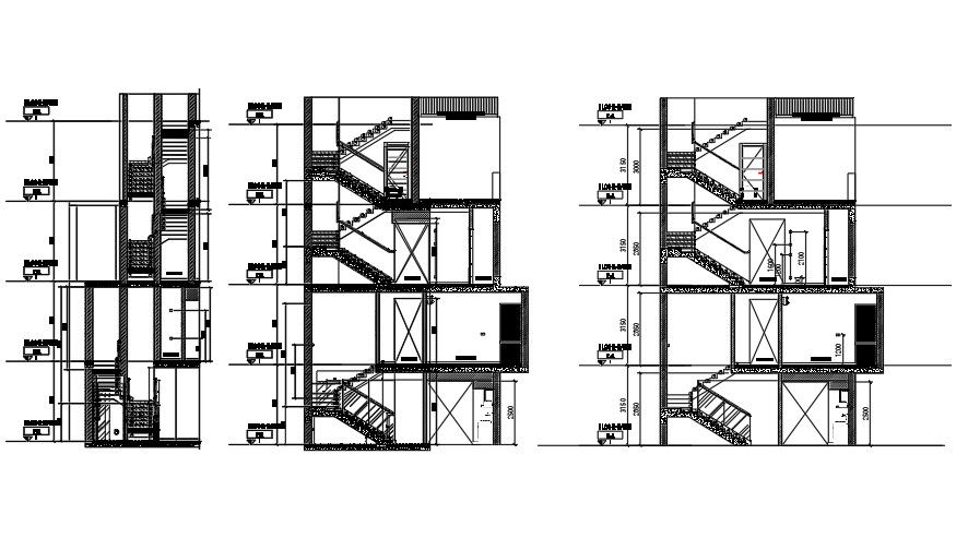 A section view of the 11x18m house building is given in this file