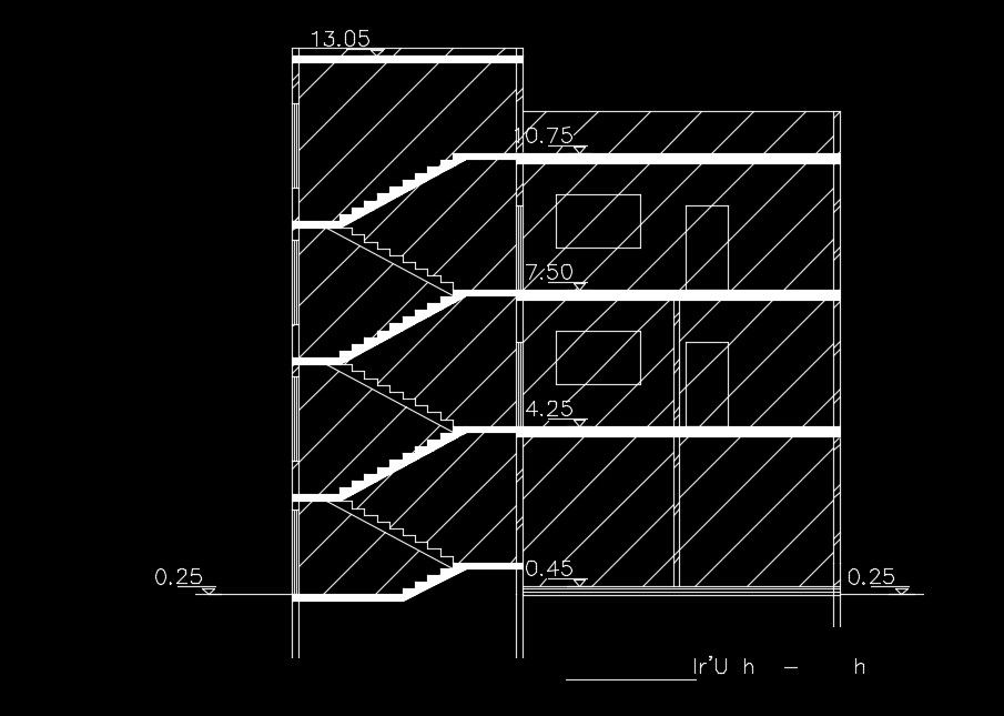 A section view of the 14x10m house building download now