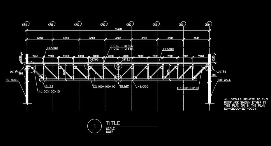 A section view of the 246x245m industrial building