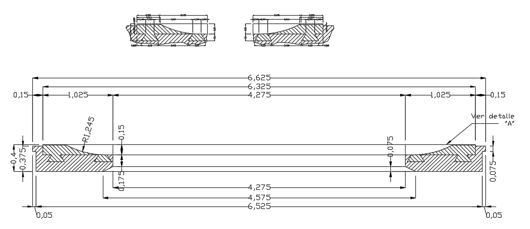 A section view of the 7m diameter of turbo plan is given