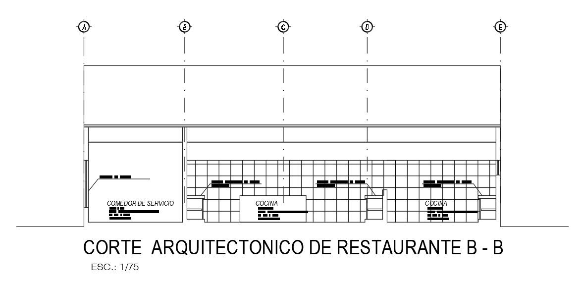 A section view of the 89x89m luxury hotel plan of the restaurant's first floor is given in this AutoCAD drawing model. Download now.
