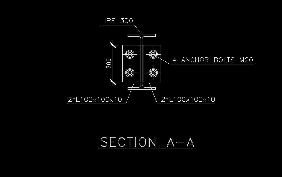 A section view of the IPE 300 channel drawing