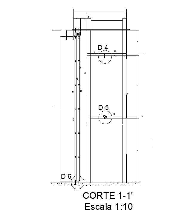 A section view of the door has been given in this AutoCAD drawing model.Download now.