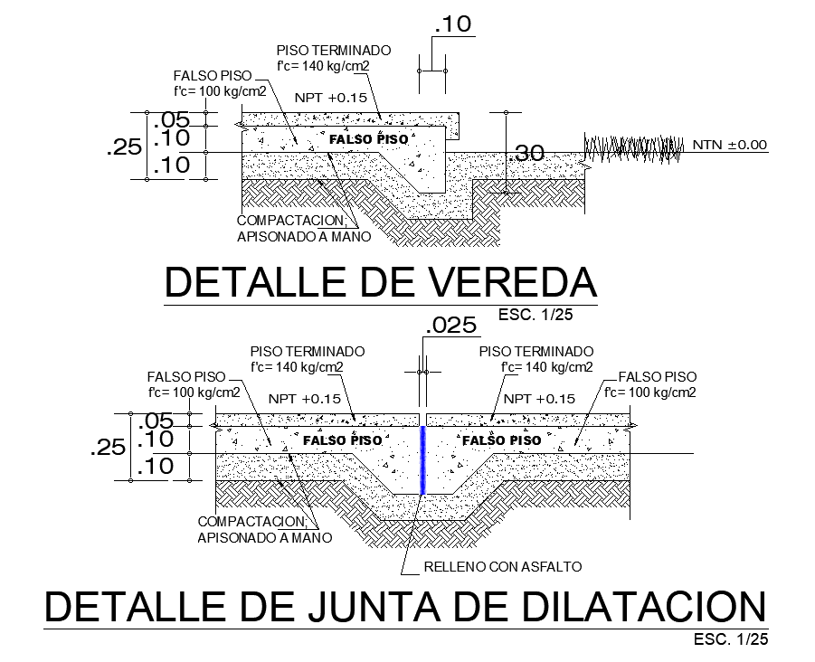 A section view of the foundation is given for the 40x17m kid’s school in this AutoCAD model. Download now.
