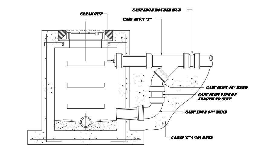 A section view of the manhole drawing is given in this file