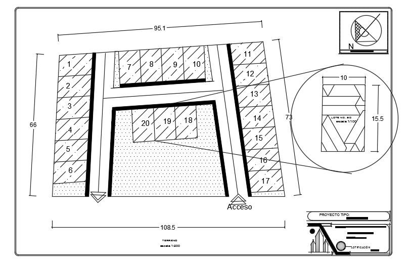 A site layout of the 10x15m architecture two story house plan cad drawing