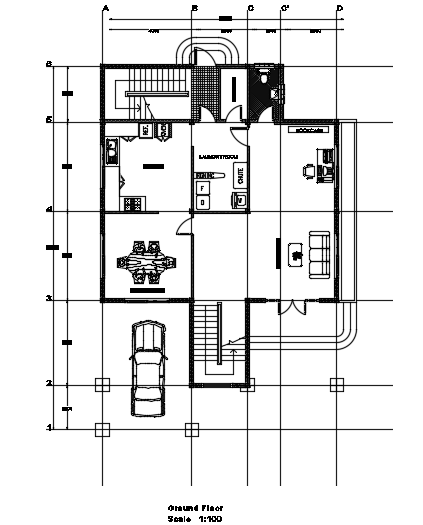 A site layout of the 10x17m two story residential house building