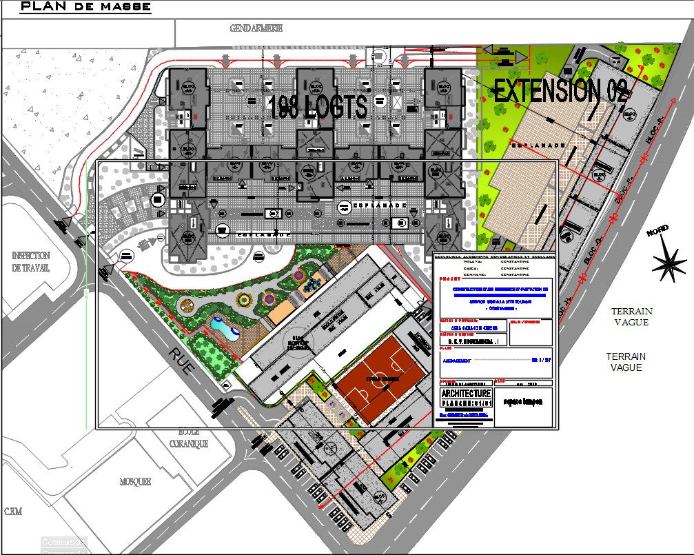14x26m House Plan AutoCAD CAD File for Architecture Use