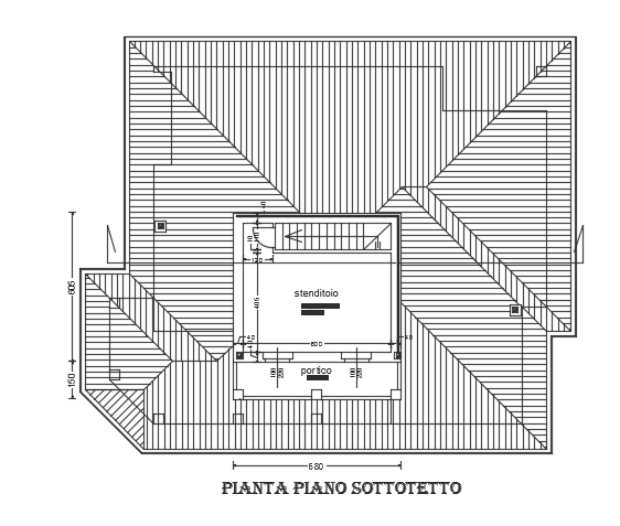 A site layout of the 16x15m house plan cad model is given in this file