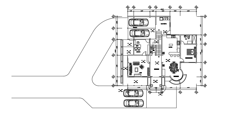 A site layout of the 16x16m house plan is given in this file