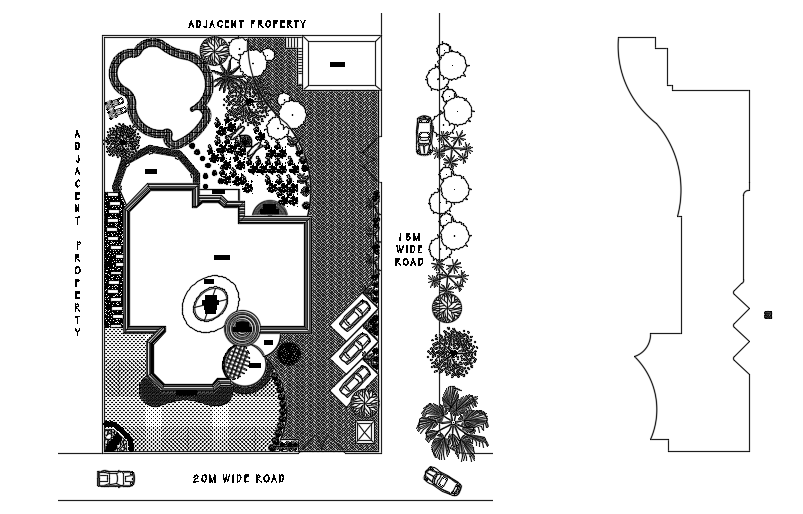 A site layout of the 30’x45’ house plan drawing is given