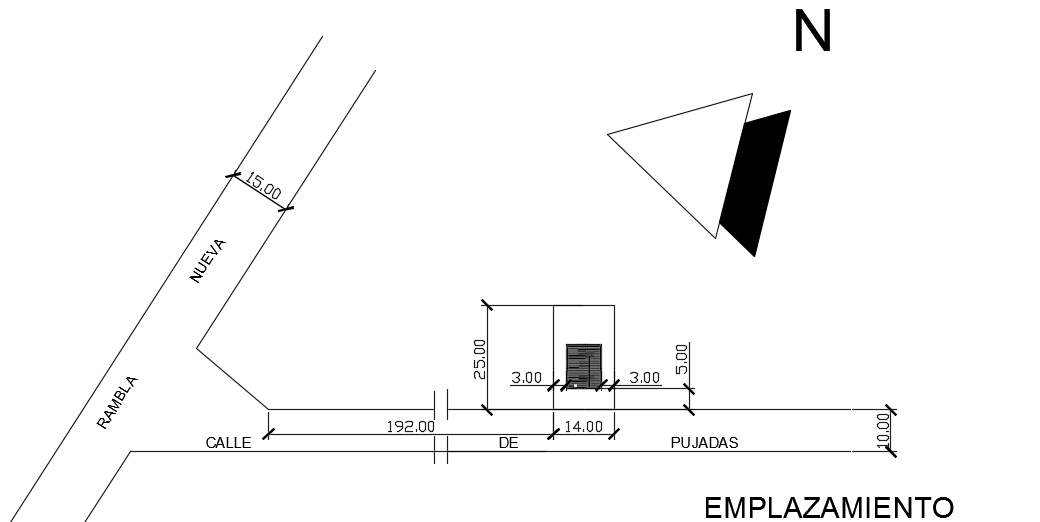 A site location of the 10x8m architecture house plan cad drawing is given in this file