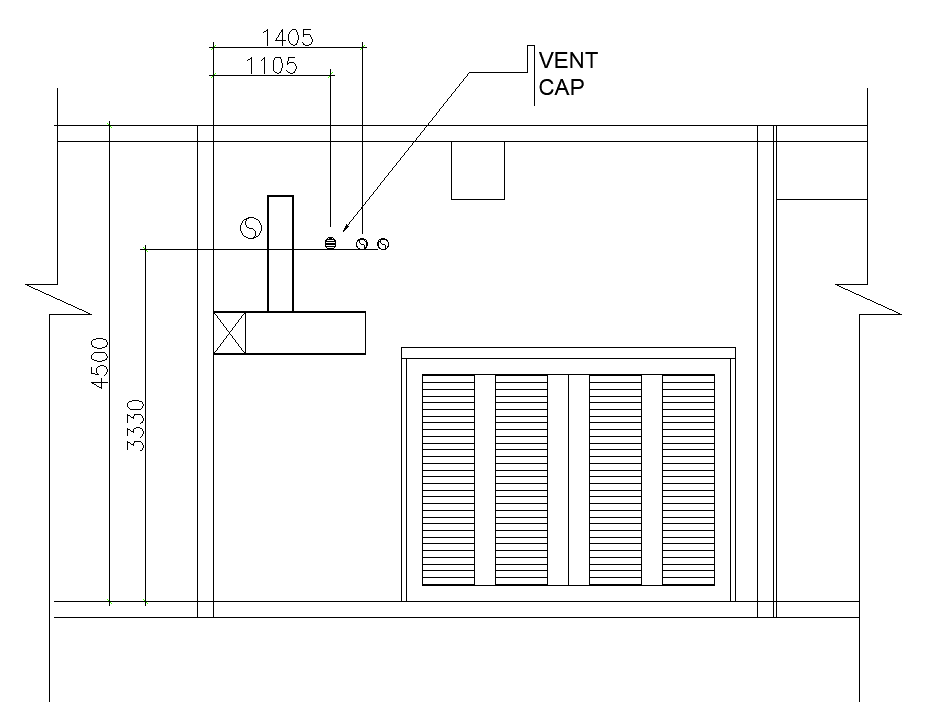A small clinic front view is given in this cad file. Download this 2d cad file now.