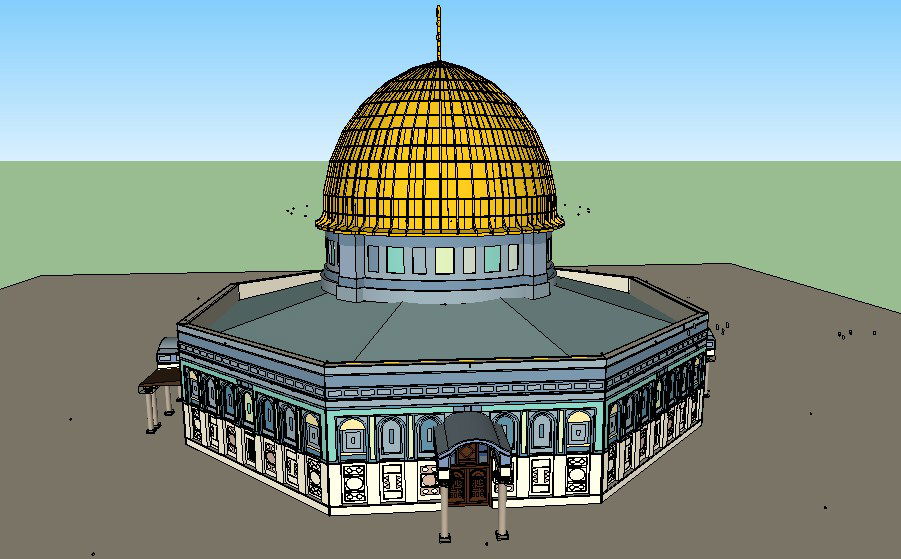 Asqa religious mosque 3d model cad drawing details skp file