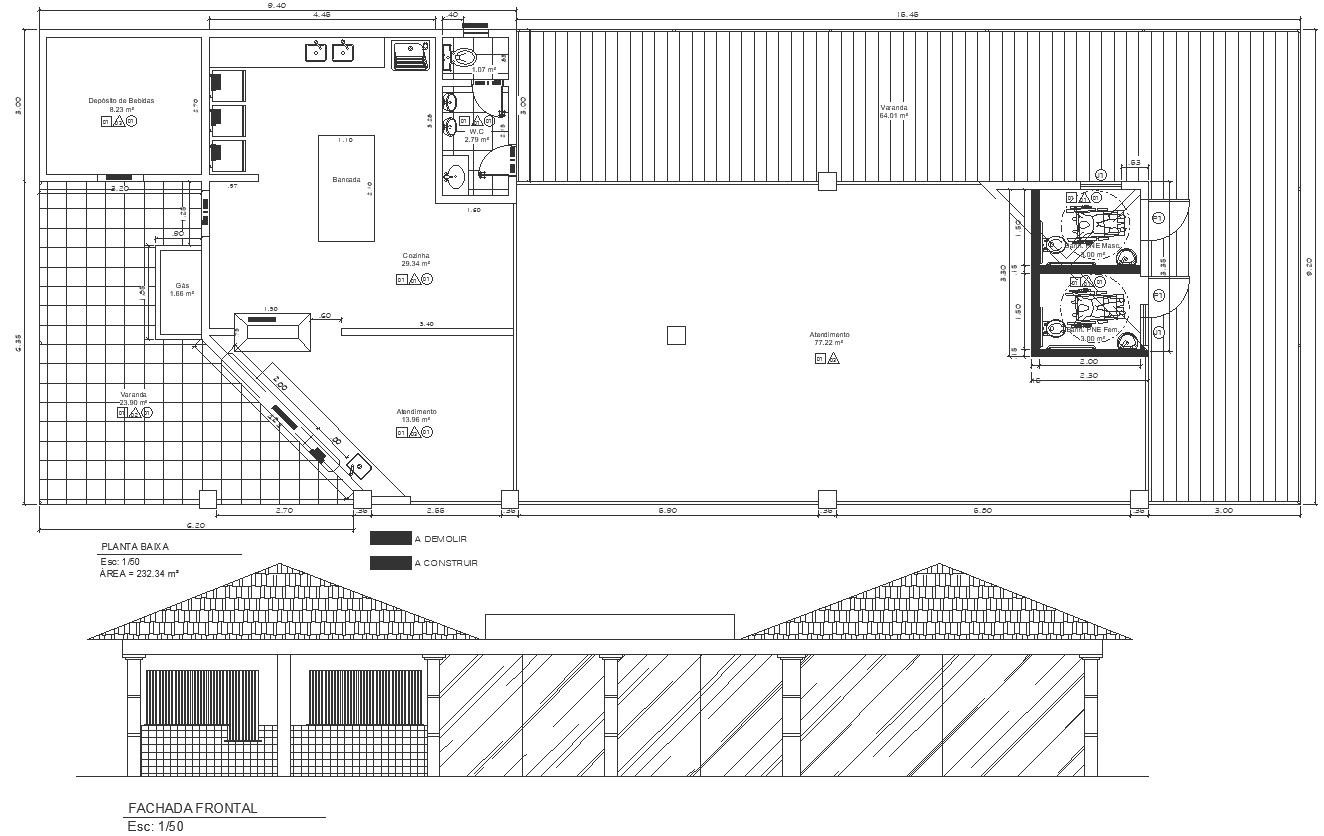 Atendimento design with disabled people toilet design dwg autocad drawing.