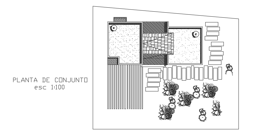 A top view of the 13x6m house plan AutoCAD drawing is given in this file