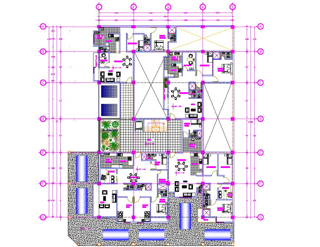 Attached House Plan Dwg 