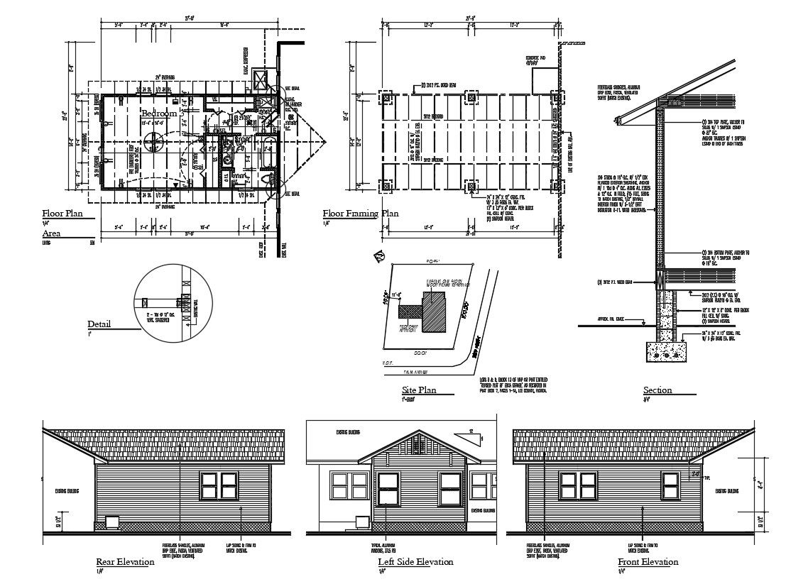 Attic Bedroom Plan DWG File