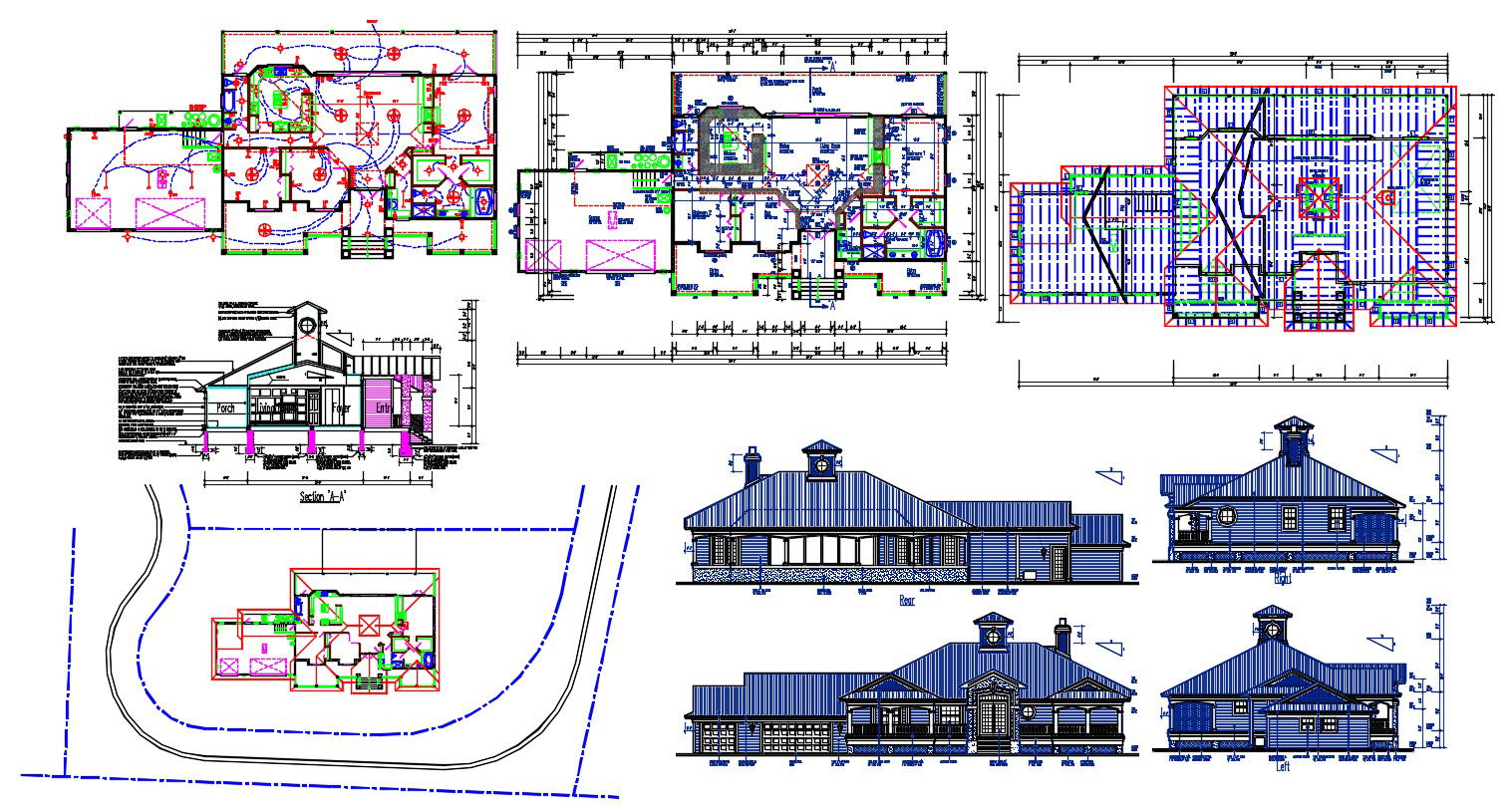Attic House Project AutoCAD drawing File