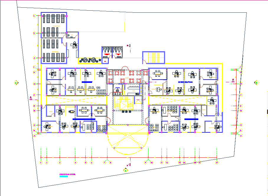 Attorney general offices 2 storeys dwg file