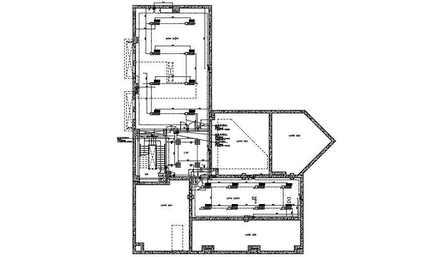 Attorney headquarters basement floor lighting plan drawing file